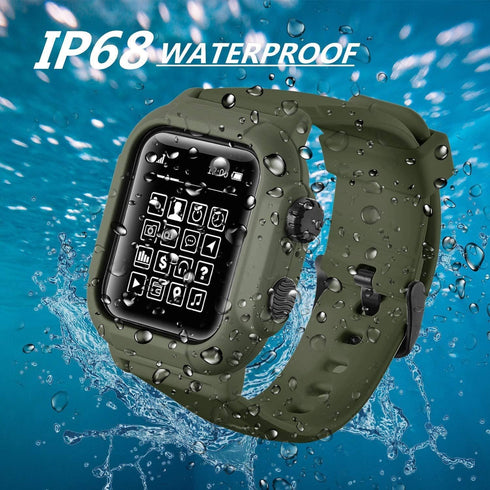Waterproof Case for Apple Watch Series 6/5/4/SE 44mm, IP68 Waterproof Dustproof Snowproof Shockproof Impact Resistant Apple iWatch Full Body Prote...