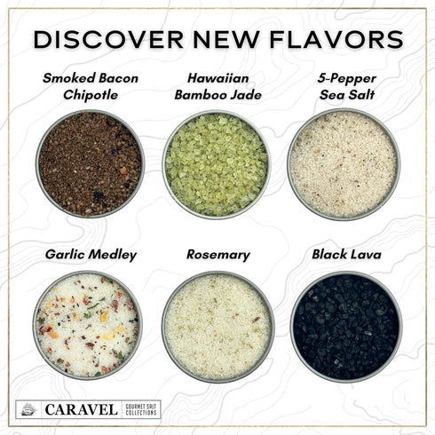 Infused Sea Salt Sampler Set, Finishing Salt for Seasoning, Gourmet Cooking Gift and Spice Variety Pack for Special Occasions, 0.5 oz x Bundle of ...