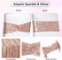 Poise3EHome Rose Gold Sequin Chair Sashes Folding Chair Covers Bow for Party Wedding Reception Decorations, 10 PCS...