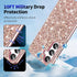 S23 FE Glitter Case for Samsung Galaxy S23 FE 5G Phone Case for Women Girls, Slim Ultra Thin Matte Back Shockproof Protective Cover for Samsung S2...