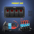 Nilight 4 Gang Rocker Switch Panel 5Pin On Off Toggle Aluminum Holder 12V 24V Dash Pre-Wired Red Backlit Switches for Automotive Cars Marine Boats...