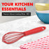 Chef Craft Premium Silicone Wire Cooking Whisk, 10.5 Inch, Red...