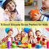 14 Pcs Reusable Silicone Straws 5.5" Mini Small Short Pipe Kids Straw for Baby Toddlers/Children Take & Toss/Tumbler, Chewy, Safe Smoothies Drinki...