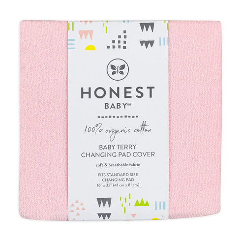 HonestBaby unisex baby Organic Cotton Changing Pad Cover and Toddler Sleepers, Light Pink, One Size US...
