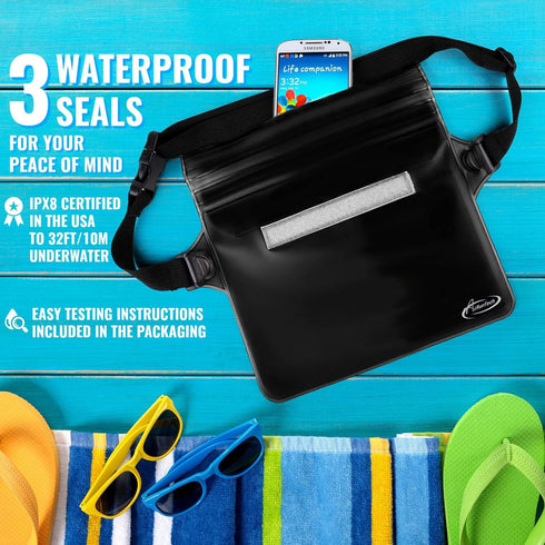 AiRunTech Waterproof Phone Pouch, Cruise Essentials 2-Piece Set, Beach Vacation Kayak Boating Cruise Accessories Must Haves, Waterproof Bag for Tr...