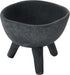 Creative Co-Op Boho Terracotta Footed Planter, Matte Black...