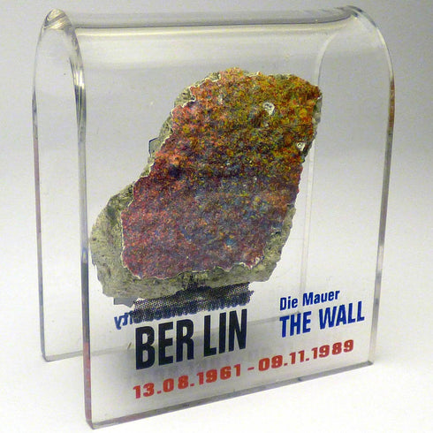 Original Piece of the Berlin Wall - Authentic Souvenir from the Real Wall in Germany Mounted in Acrylic Display (Small (2"X2"), Divided City)...