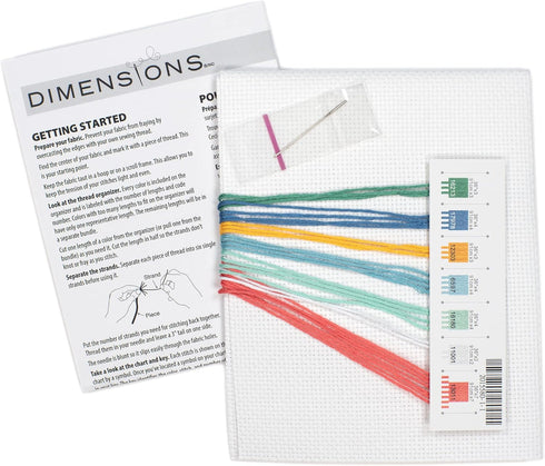 DIMENSIONS Kindness Matters Counted Cross Stitch Kit, 14 Ct. White Aida Cloth, Finished Project 5" x 7", Multicolor 4 Piece...