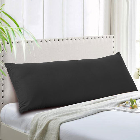 Evolive Ultra Soft Microfiber Body Pillow Cover/Pillowcases 21"x54" with Hidden Zipper Closure (21"x54" Body Pillow Cover, Black)...