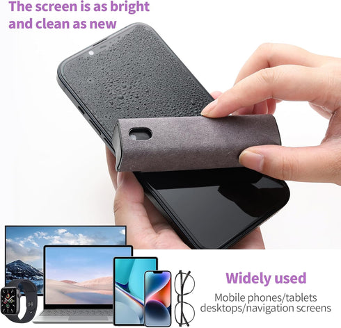 Screen Cleaner Kit 3 Pcs, Two in One Screen Cleaner Spray and Wipe, Touchscreen Mist Cleaner Spray Bottle for Phone/Laptop/Tablet/TV/Monitor/Car S...