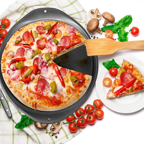 Pizza Pan - 14 Inch Nonstick Pizza Pan for Oven with Widen Handles for Cooking, Baking, and Grilling - Durable, Even Heating, Long-Lasting Kitchen...
