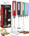 Milk Frother with Stand Rechargeable-Handheld Frother Wand with 3 Stainless Whisks 3 Speed Adjustable, Electric Whisk Drink Mixer, Foam Maker Blen...