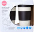 Copco 5237070 Resusable Set of 2 Insulated Double Wall Travel Mugs, 16-Ounce, White/Brown...