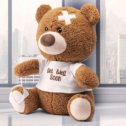 PREXTEX 12-Inch Get Well Soon Plush Bear - Soft Stuffed Teddy Bear - Get Well Soon Gifts for Kids Stuffed Animals - Get Well Soon Stuffed Toy - Ge...