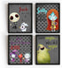 Silly Goose Gifts Character Themed Bathroom Wall Art Print Set - Even A Nightmare Will Brush Teeth Take A Bath Wash Hands- Funny Jack Bath Reminde...