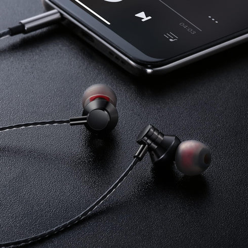 Wired Earbuds Headphones with Microphone Stereo Bass Earphones Noise Isolation in-Ear Headset Compatible with All Smartphones Tablets iPod IPad MP...