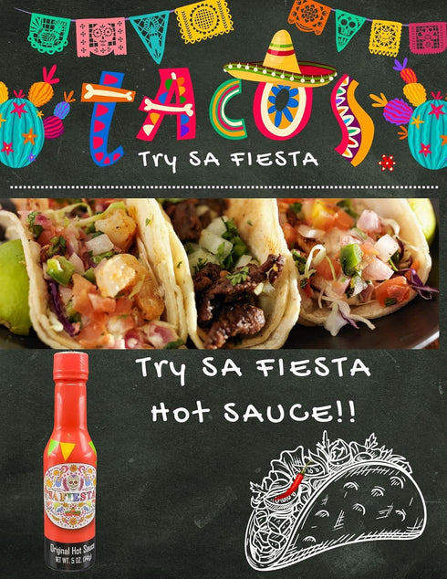 SA Fiesta Hot Sauce, A Perfect Balance of Heat and Flavor, Gourmet Hot Sauce, Versatility For All Kinds of Foods, Carolina Reaper Pepper Flavored ...
