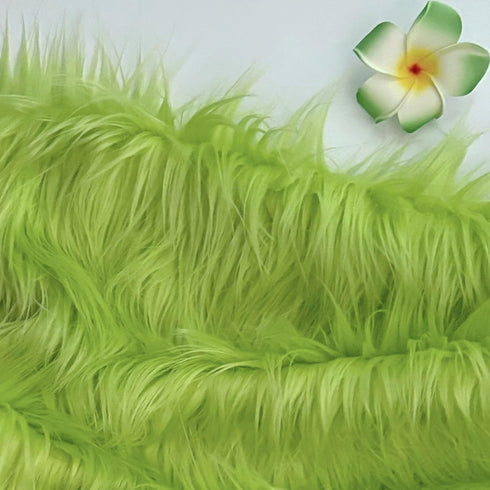 Bianna Lime Green Faux Fur Fabric, by The Yard, American Seller, Luxury Shag Shaggy Material for Crafting, Sewing, Costumes, Fursuits, Home Decor ...
