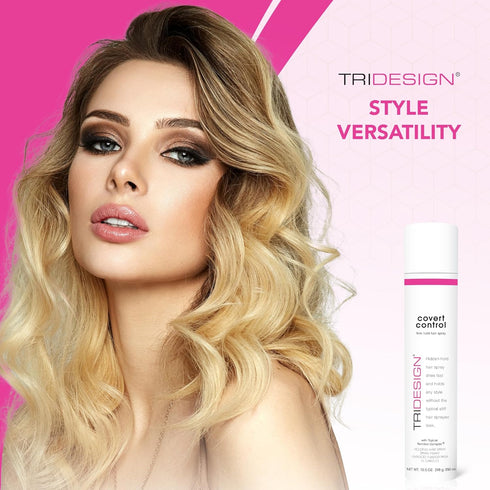 TRI Design Covert Control - Hairspray for Women & Men, Aerosol Strong Hold Hairspray, Fast-Drying Hair Setting Spray, Hair Products for Women & Me...