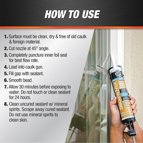 DAP Silicone Max All Purpose Sealant, Clear, 10.1 Oz (7079808791)...