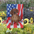 ALAZA Cute Dachshund with American Flag Polyester Garden Flag House Banner 12 x 18 inch, Two Sided Welcome Yard Decoration Flag for Wedding Party ...