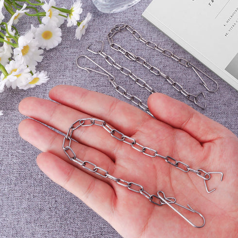 Toilet Chain Toilet Flapper Chain 3Pcs Toilet Handle Replacement Kit 9.5“ Stainless Steel Toilet Handle Chain with Hook Ring Universal Toilet Lift...
