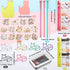 Cat Office Supplies Cat Sticky Notes Cat Paper Clips Cat Index Tabs Cat Gel Ink Pens Cat Shaped Bookmark Cartoon Cat Stickers Set for Cat Lovers K...