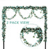 Miracliy 5Pcs 41FT Blue and White Flower Garland Artificial Rose Arch Vines Fake Spring Floral Garland for Flower Wall Backdrop Wedding Mothers Da...