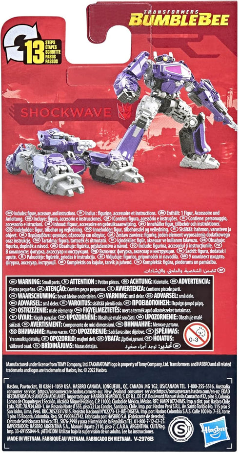 Transformers Toys Studio Series Core Class Bumblebee Shockwave Action Figure - Ages 8 and Up, 3.5-inch...
