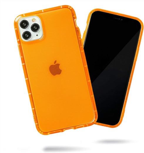 SteepLab Neon Highlighter Case for iPhone, The Grippy Jelly Case w/Protective Air Pockets (Intense Bright Orange, iPhone 11 Pro Max)...
