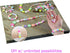 Jewelry Making kit Beads for Bracelets Making kit for Girls. 500+ Pieces Variety Shapes and Colors Perfect Toys for Girls Kids Age 4-6-8-10-12...