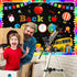 Mocsicka Back to School Backdrop Bulletin Board Back to School Background Teachers and Students Welcome Party Classroom Decor Photo Booth Props (7...