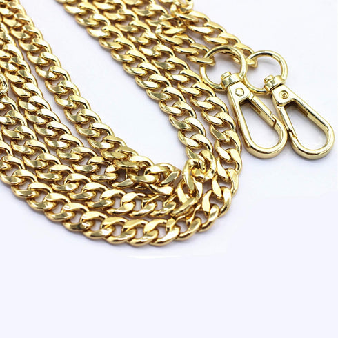 55" DIY Replacement Chains for Handbags Heavy Duty Flat Iron Metal Shoulder Strap Adjustable Purse Crossbody Bag Strap Accessories Decorative Stra...