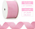 Pink Burlap Wired Ribbon 2.5 Inch x 10 Yard Valentine's Day Ribbon Pink Wired Ribbon for Florist, Door, Wreaths, Rustic Wedding, Christmas, Farmho...
