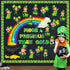 64 Pcs St. Patrick's Day Bulletin Board Decoration St. Patrick's Day Bulletin Board Cutout Lucky Shamrock Bulletin Board Border for Irish Clover C...