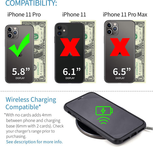 Dockem BIO Wallet Case for iPhone 11 Pro: Friendly Materials, Magnetic Mounting & 2 Credit Card Holder Slots (5.8" M2B, Black & Tan)...