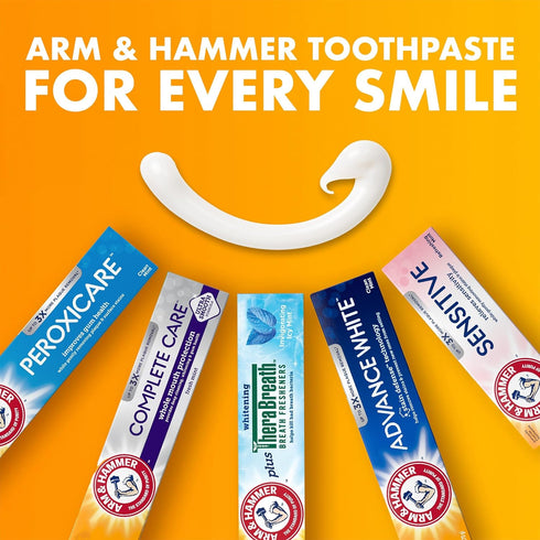 ARM & HAMMER Toothpaste Plus TheraBreath Breath Fresheners, Invigorating ICY Mint Flavor, Whitening Anticavity Fluoride Toothpaste for Bad Breath,...