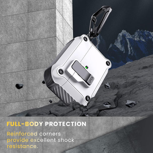 Lopnord for AirPod Pro Case Cover (2023/2022/2019) with Cleaner kit, Automatic Lock Shockproof Case Compatible with AirPods Pro 2nd Generation/1st...