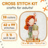 HobbyJobby Cross Stitch Kit Lucy and The Goose, Counted Cross Stitch Kit for Adults, Needlecraft and Embroidery Kit...