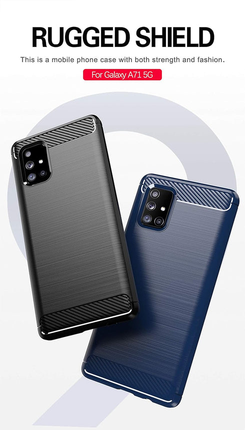 Samsung A71 5G case,Galaxy A71 5G case with HD Screen Protector, Soft TPU Slim Fashion Non-Slip Protective Phone Case Cover for Galaxy A71 5G (Nav...