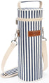 Tirrinia Single Wine Cooler Bags - Insulated & Padded Portable Wine Gift Tote Carrier for Travel, BYOB Restaurant, Wine Tasting, Party, Great Gift...