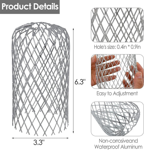 Gutter Guard 3” Leaf Filter Gutter Strainer 10 Pack Aluminium Filter Strainers for Preventing Blockage from Clogging Sewer Pipes...