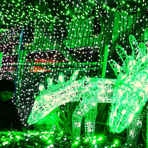 WATERGLIDE 1 Pack St. Patricks Day Shamrocks Lights, 50 LED Outdoor Decorative String Lights, Battery Operated Lucky Clover Light, 8 Lighting Mode...