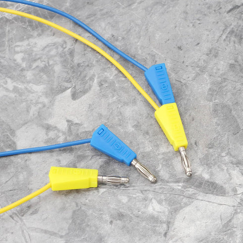 5Pcs Dual 4mm Banana Plug 5 Colors Multimeter Test Leads Lead Wire Silicone Pluggable Cable Wire for Laboratory Electric Testing 100cm...