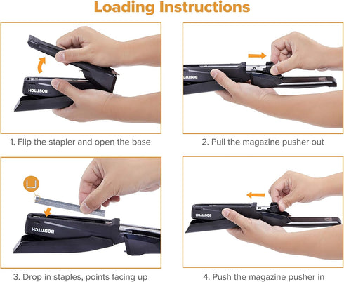 Bostitch Office Executive 3 in 1 Stapler, includes 210 Staples and Integrated Staple Remover, One Finger Stapling, No Effort, 20 Sheet Capacity, S...