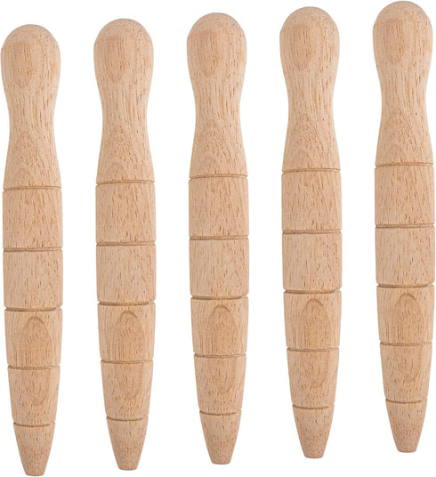 Framendino, 5 Pack Wooden Plant Dibber Wood Garden Dibber Sow Dibber Seedling Gardeners Planting Tools Planting Dibble for Seed Plants...