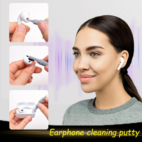 Camkix 6-in-1 Electronics Cleaning Kit - Key Puller, Flocking Sponge Cleaner, Pen Nibs, Cleaning Cloths - Keyboards, Earbuds, Hearing Aids- Cleane...