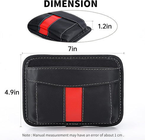 Accmor Car Side Pocket Organizer, Car Seat Pockets PU Leather Tray Pouch, Car Seat Storage Gap Filler, Phone Key Sunglasses Holder for Car Door Wi...