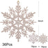 DearHouse 36Pcs Christmas Glitter Snowflake Ornaments Clearance, 4 Inch Plastic Snowflake Christmas Tree Ornaments for Winter Wonderland Christmas...