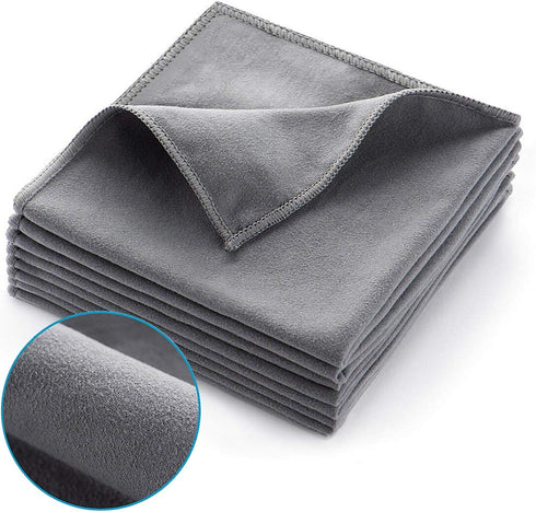 Screens Cleaning Microfiber Suede Cloth, 8Pack Streak Free Lint Free Large Rag for Car Screen, TV, Computer, Camera Lenses, Phones, Electronics De...